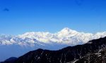 Kanchendoonga from Tsomgo Lake in April